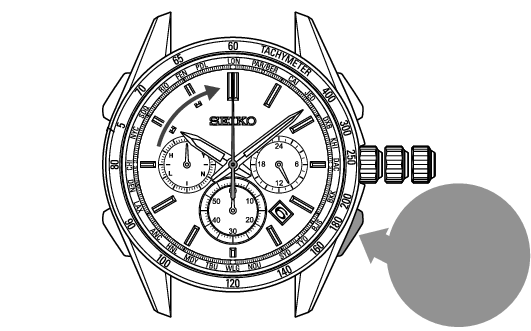 8B92_Set stopwatch hands position-3 + Set stopwatch hands position-3